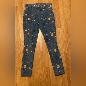 The Children's Place Girl's Rock Emoji Denim Jegging Jeans
